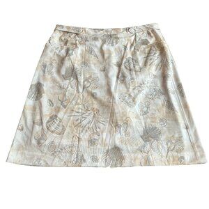 Quantum Sportswear Vintage Cream Shell Skort Skirt Athletic Casual Size Large
